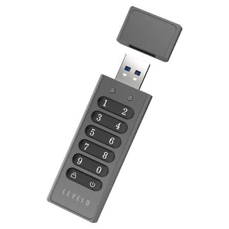 Levelo LockVault Digital 128G USB Flash Drive (Boz)